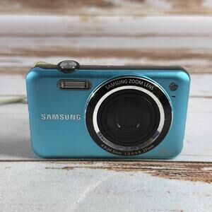 Samsung SL605 12MP CCD Turquoise Aqua Blue 5x Optical Digital Camera